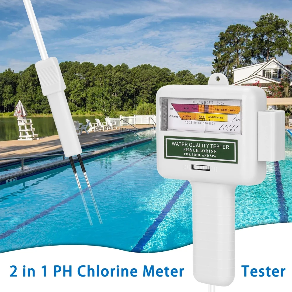 Test 2 en 1 PH testeur de chlore appareil de test de qualité de l'eau de chlore CL2 mesure piscine SPA spas pour piscine Aquarium