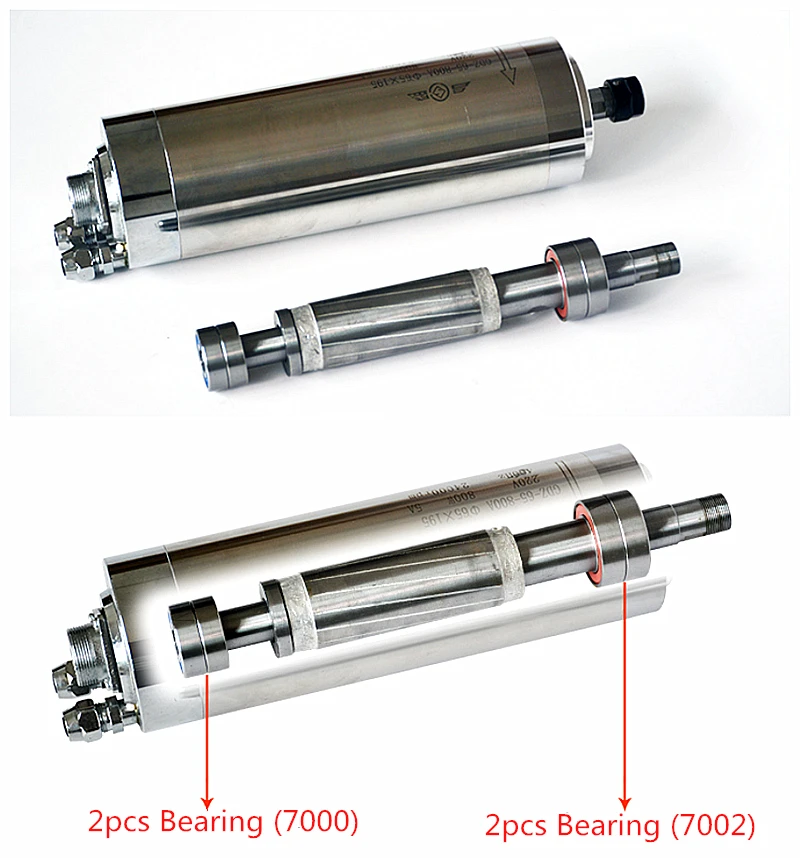 Silnik chłodzący wodę silnik wrzeciona 80 mm 800 W 1,5 kW 2,2 kW 3kW ER11 ER16 ER20 1500 W WIDNG CNC WŁAŚCIWOŚĆ DLA MASZYNY 220V DIY CNC