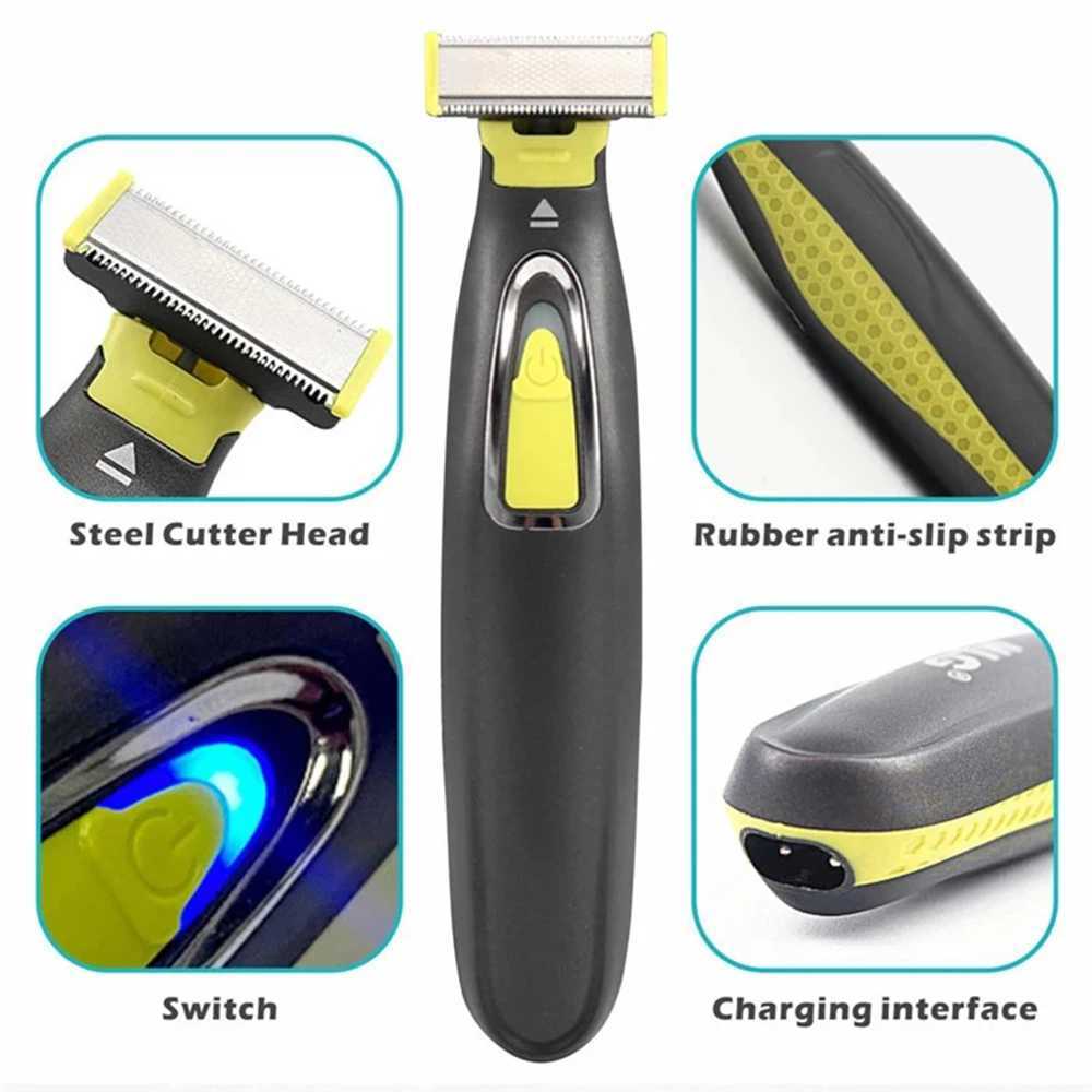 Rasoirs électriques Rasoir électrique lavable et rechargeable à lame unique rechargeable par USB machine de beauté et de coiffure soins du visage et nettoyage 240322