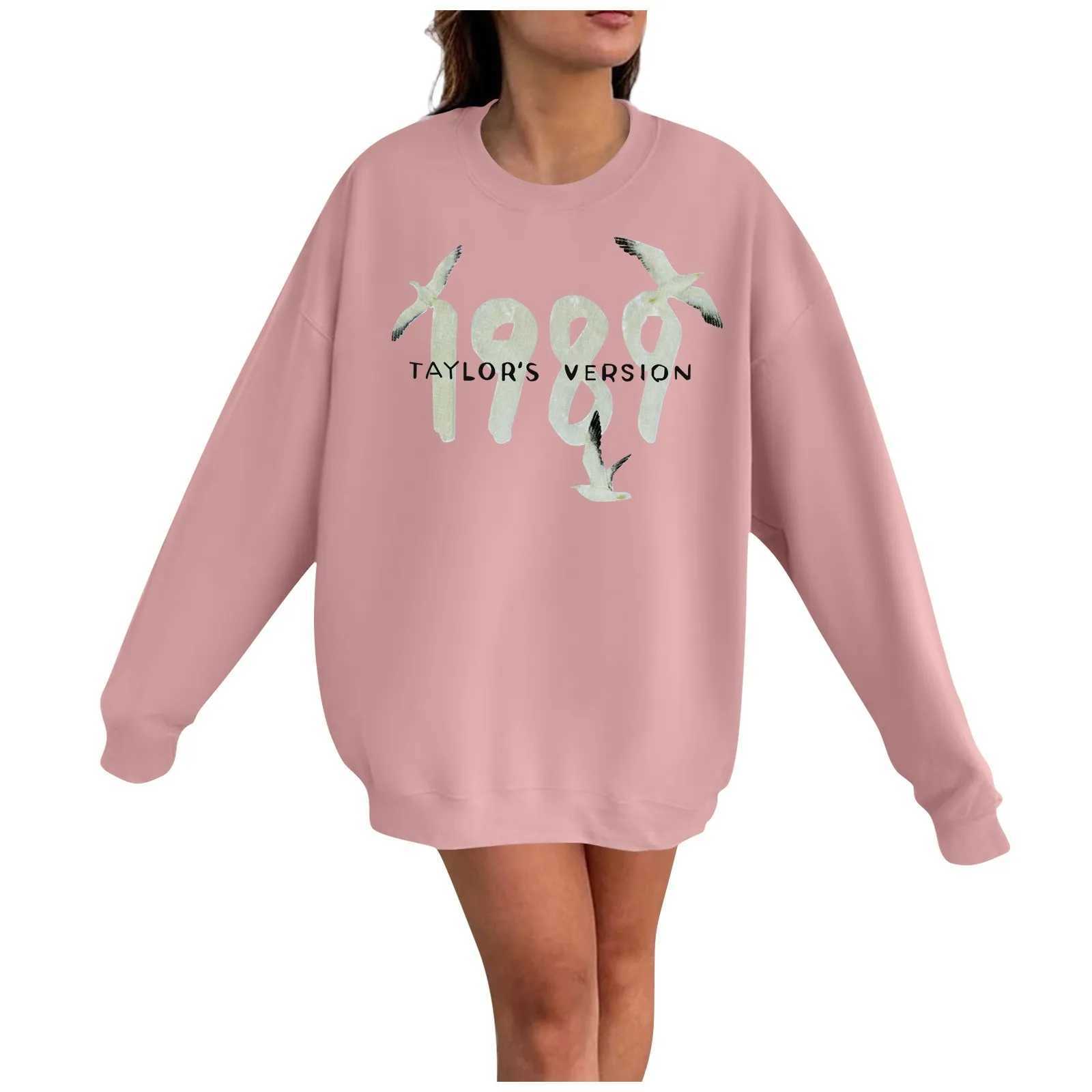 Hoodies للنساء من النوع الثقيل الخريف الشتاء هوديي النساء تايلور the Eras Tour Boys Girls Sweatshirts الألبوم منتصف الليل Swift Print Hooded Mens Pulloverl2403