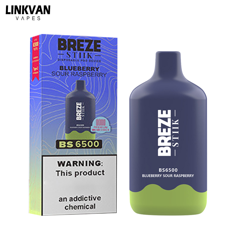 % 100 Orijinal Breze Stiik BS6500 Puff Tek Kullanımlık E Sigara Vape Kalem E-YARILI 400 MAH PULL 15ML KAPALI 6500 PUSPLAR 12 FİKTİ TESLİ