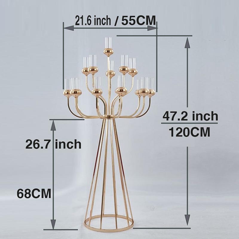 Metal Candelabra for Home Party Decoration, Candle Holders, Stands, Wedding Table Centerpieces, Road Lead, Christmas