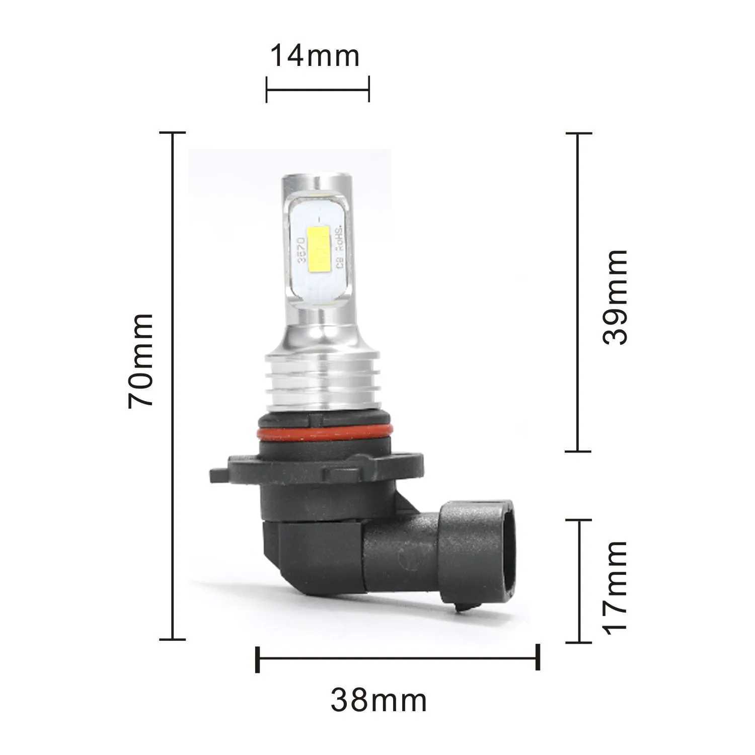 Andra billampor 2st 9006 HB4 9005 HB3 P13W PSX24W H8 H11 H7 H4 LED CSP -glödlampa Bil Lampförarslampa Front Fog Lamp 6000K Whitel204