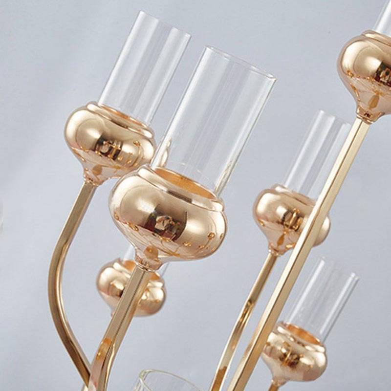 Metal Candelabra for Home Party Decoration, Candle Holders, Stands, Wedding Table Centerpieces, Road Lead, Christmas