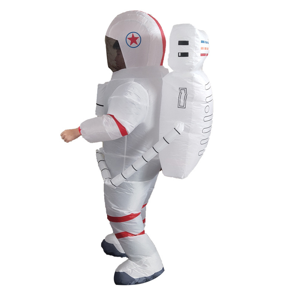 Unisex Inflatable Astronaut Costume Cosplay Kindergarten Performance Fancy Dress Halloween Cartoon Carnival Party