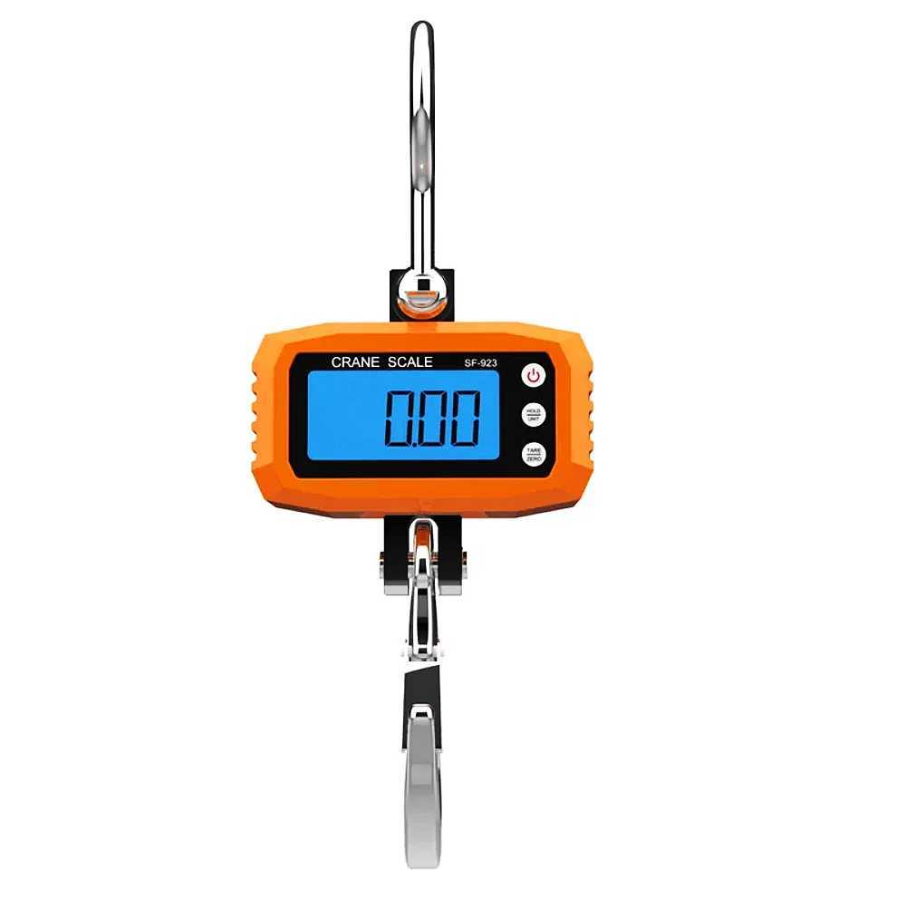 Hushållsskalor SF-923 Portable Electronic Crane Scale 500-1000kg Aluminium Shell Hanging Scale rostfritt stål Krok Digital Steelyard Hook Scale 240322