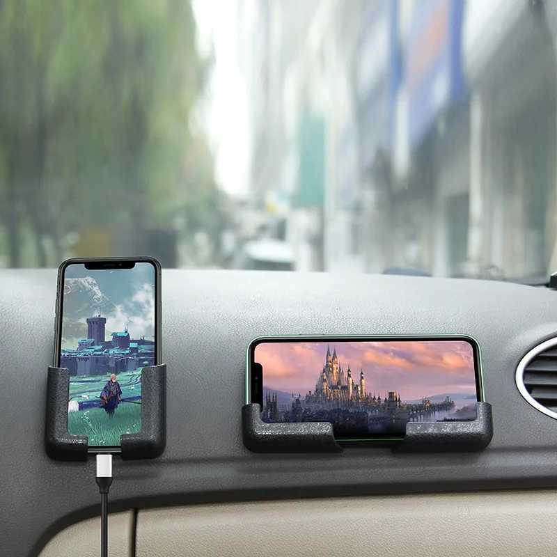 Cell Phone Mounts Holders Phone Holder in Car Adjustable Width Self-adhesive Car Cell Phone Holder Stand GPS Display Bracket Universal Car Mount Cradle 240322