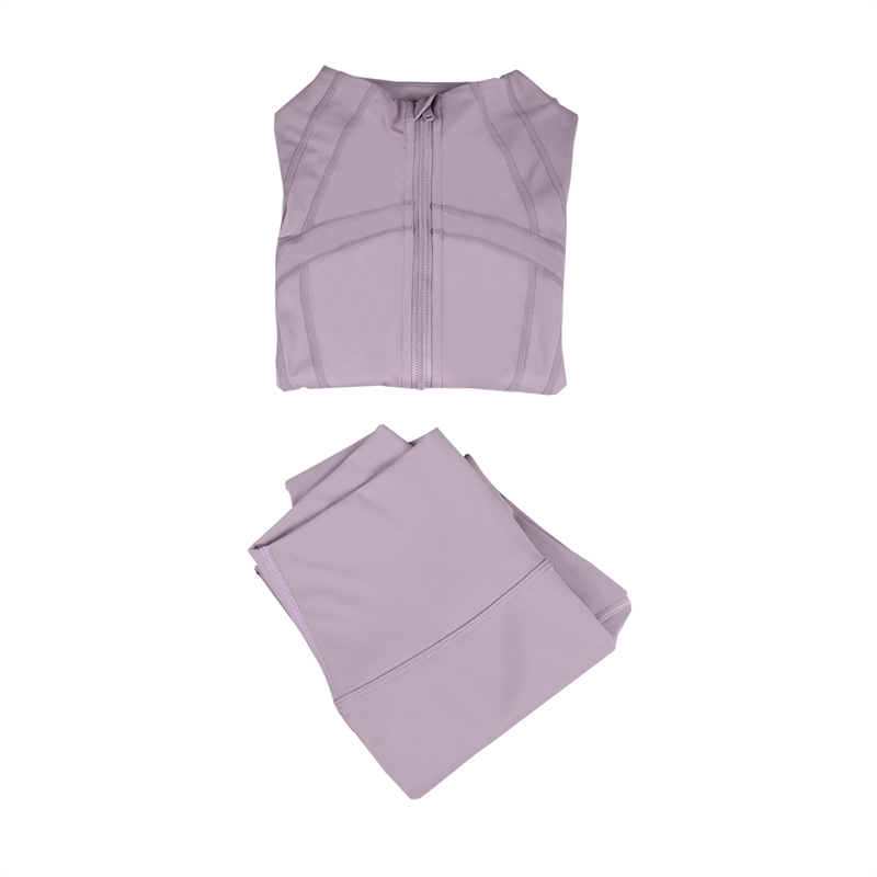 LU- Ensemble veste veste de sport cardigan zippé manches longues coupe cintrée course et fitness tope Yoga femme