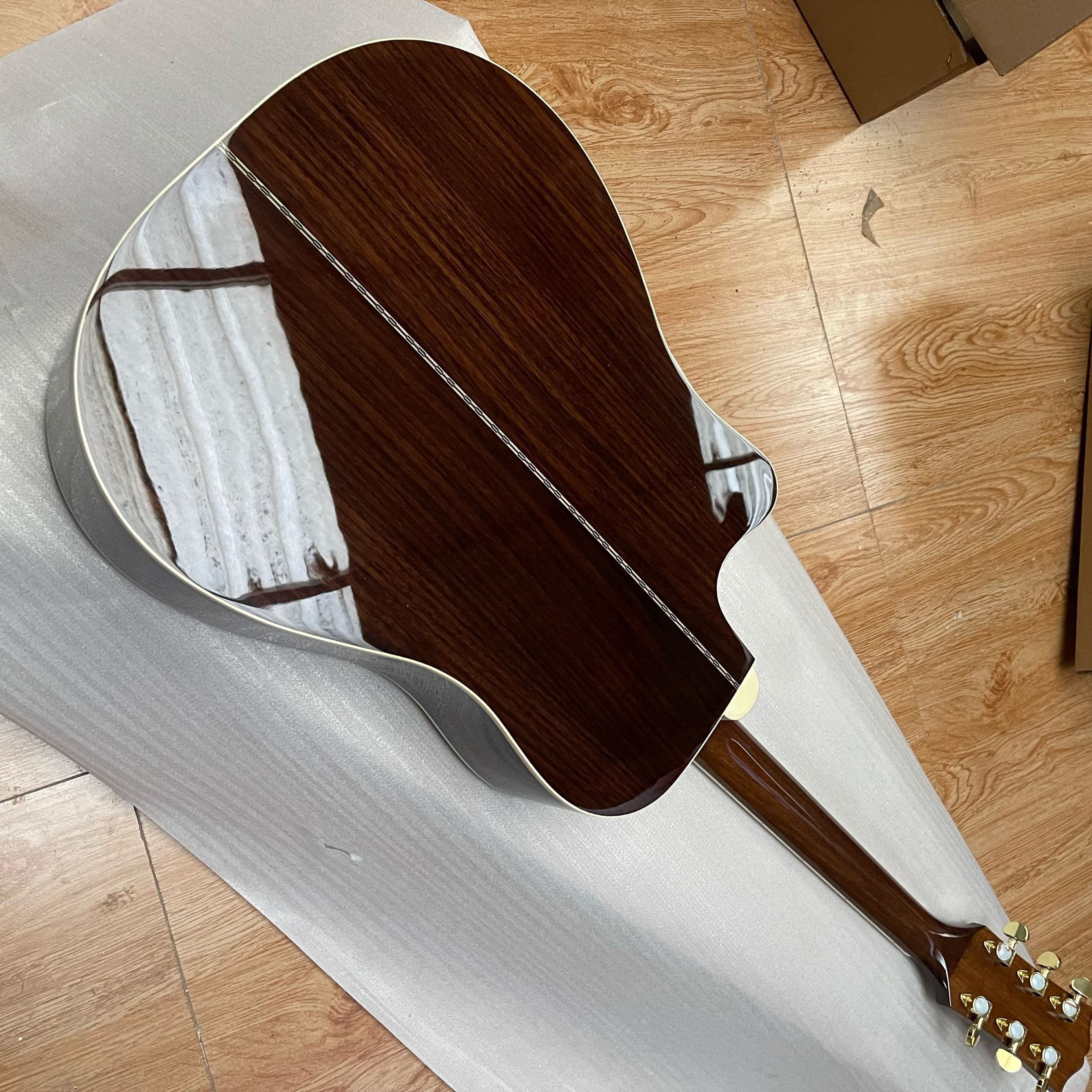 Nowe przybycie luksusowy autor tekstów akustyczny gitara elektryczna Ebony Fretboard/Bridge, kości z orzechów kości w naturalnym