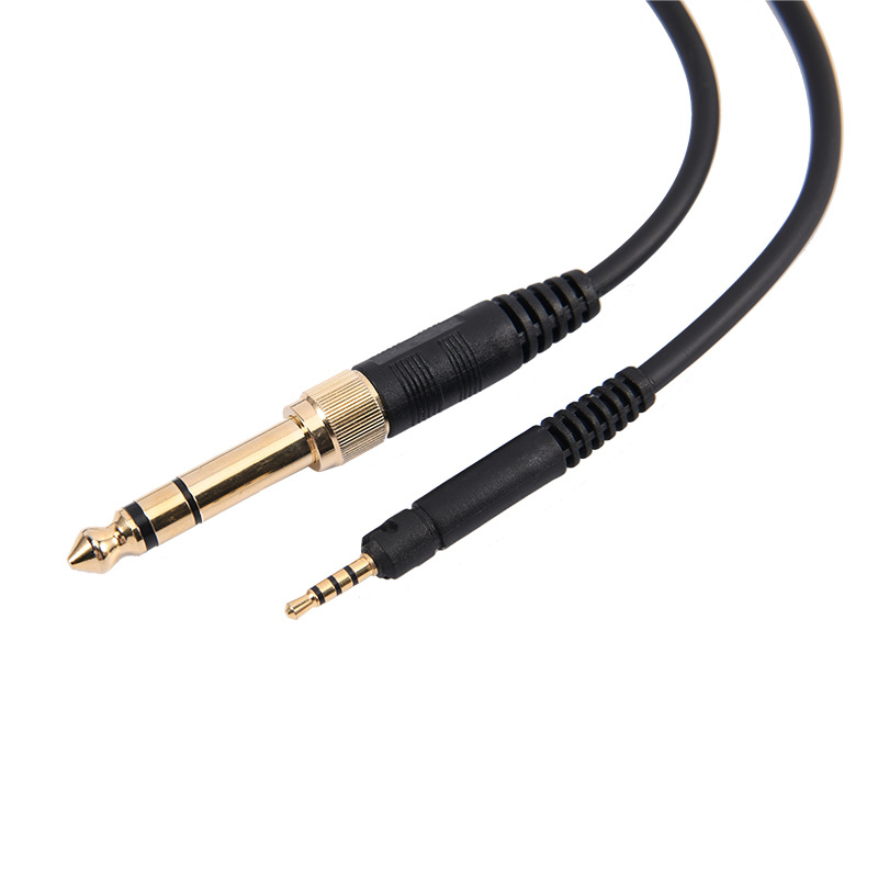 Substituição enrolada 6.35mm cabo aux adaptador cabo de extensão para sennheiser hd598 cs se hd599 hd569 hd579 hd558 hd518 fones de ouvido