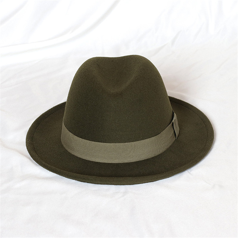 Chapéu de feltro de cavalheiro masculino feminino mesquinho chapéus de borda masculino feminino fedora boné europeu americano simples moda fedoras masculino pequeno boné superior