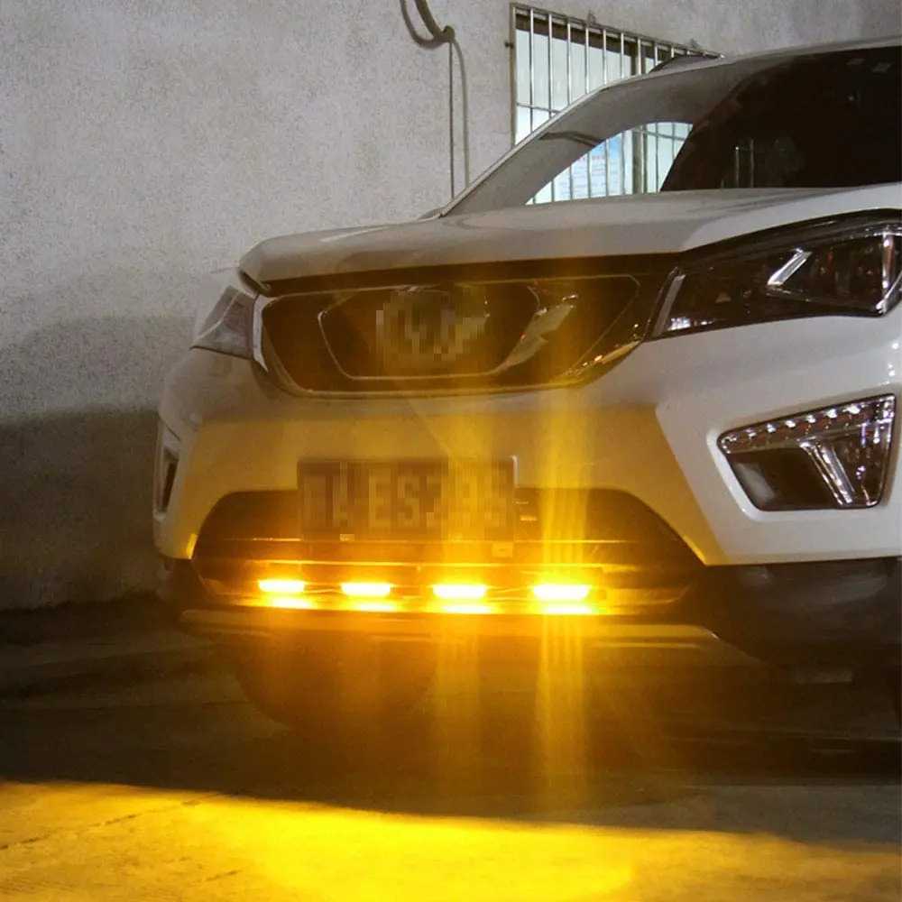 Altre luci auto 3 LED spia lampeggiante sulla griglia anteriore dell'auto lampeggiante rossa e blu luce di segnalazione flash di emergenza veicoli di soccorsoL204