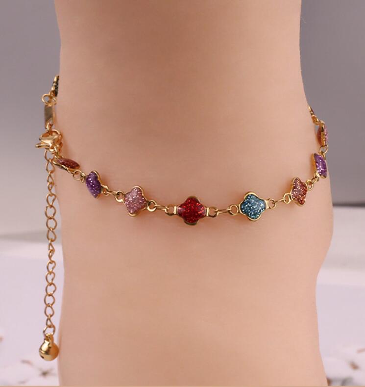 Trendy 18k vergulde enkelbanden voor dames Fascinerend ritme kleine bell voet sieraden blote voeten sandalen ketting