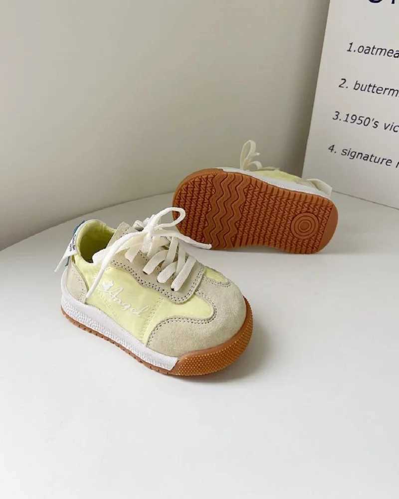 Sneakers Size 15-25 baby shoes autumn soft soled boys and toddlers shoes 0-1 year old womens baby casual board shoes beige yellow blue 240322