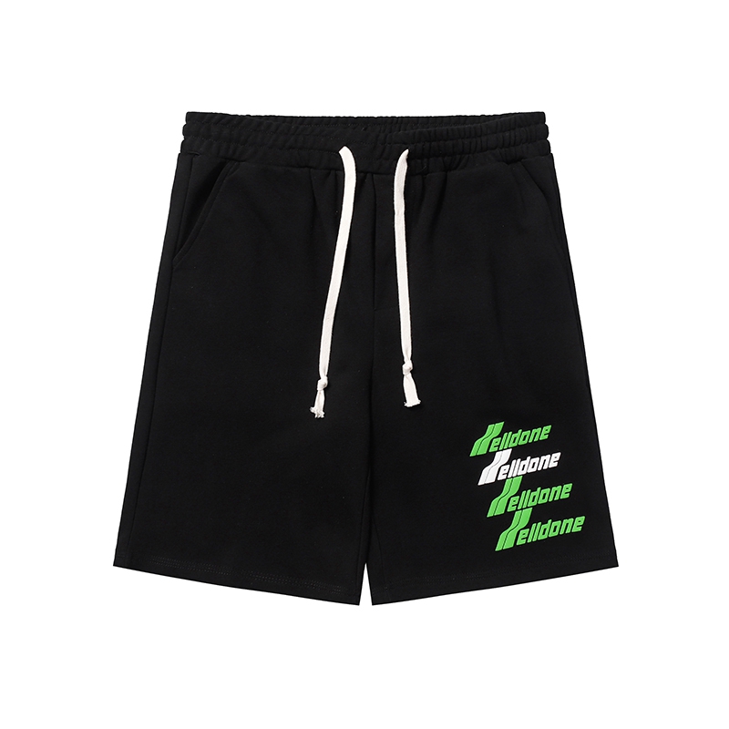 Shorts Men Woman Stretch Drawstring High Street Heavy Fabric Summer Streetwear