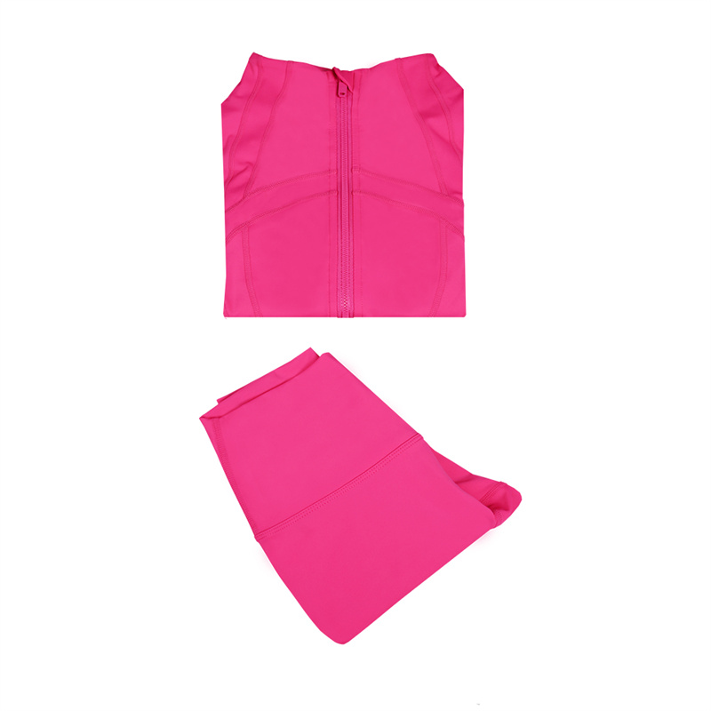 LU- Ensemble veste veste de sport cardigan zippé manches longues coupe cintrée course et fitness tope Yoga femme