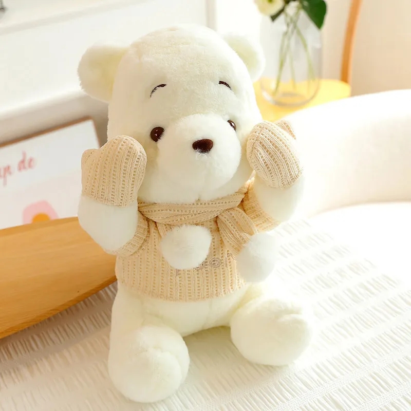 2024 Partihandel söt Alla hjärtans dag Bear Plush Toy Children's Game Playmate Holiday Gift Soffa Throw Pillow