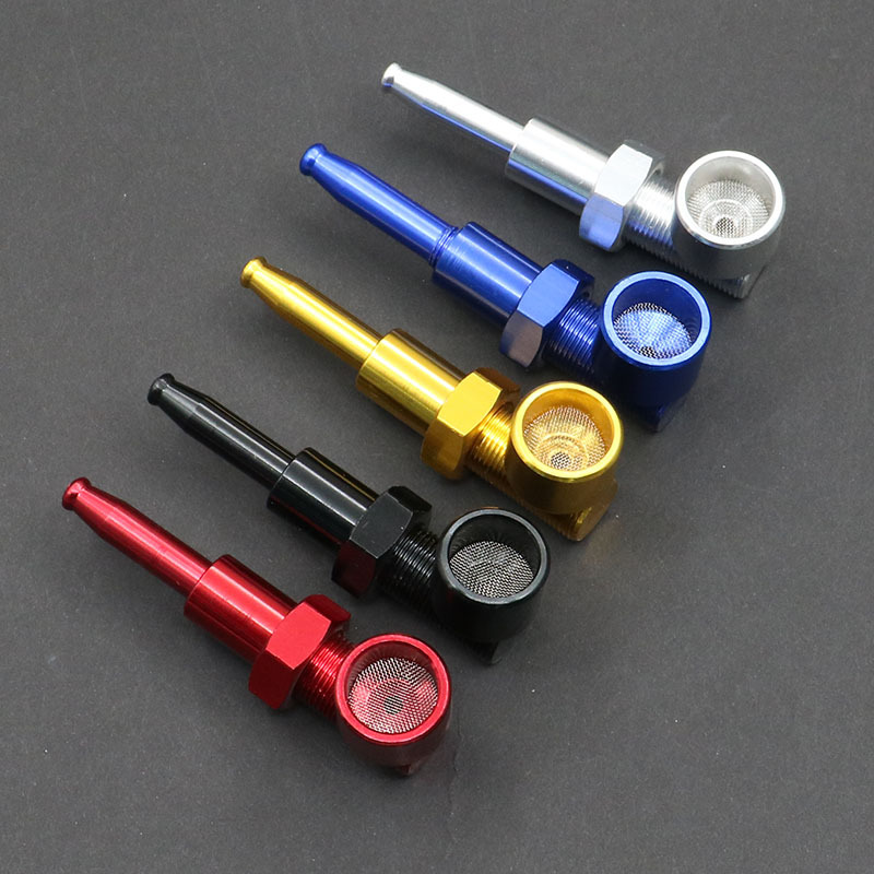 Screw Metal Pipe Zinc alloy Portable Smoking Creative Small bolt Metal-Screw Nut Shaped Pipes with display box