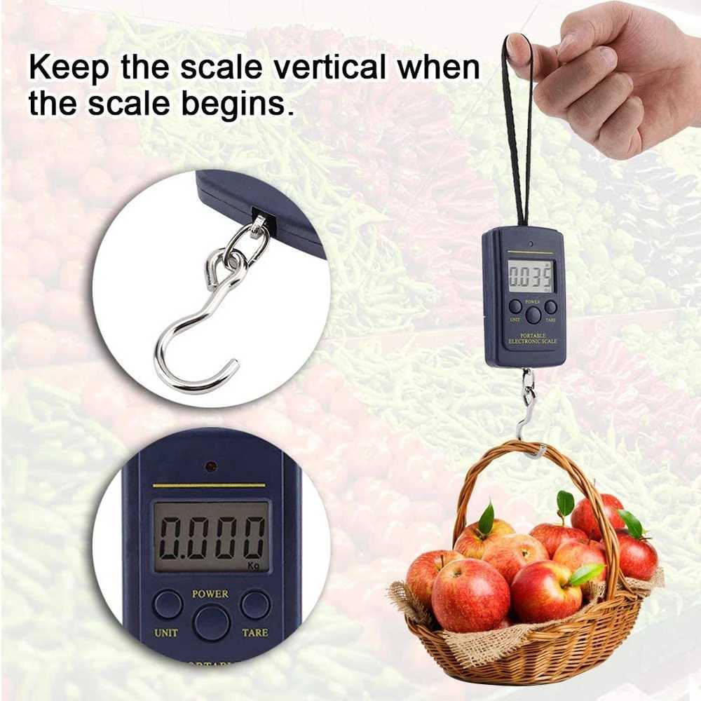 Scale la casa 40 kg/10G Mini Scala digitale la pesca viaggi bagagli Bilancia portatile Pesaching Steelyard Tasca Pocket Electronic Hook Scala 240322 240322