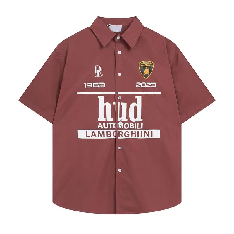 Camicia a maniche corte con lettera logo Rhu a righe di alta qualità estiva nuova maglietta ampia da uomo e da donna ad asciugatura rapida S-XL