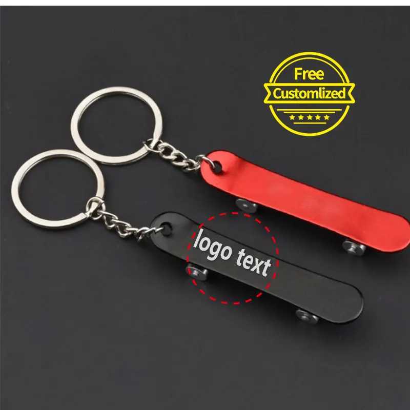 Bar Tools vaktel Skateboardflasköppnare Key Ring Chain Keyring Keychain Metal Beer Bar Tool As Gifts Gratis anpassade ditt namn/ text/ 240322