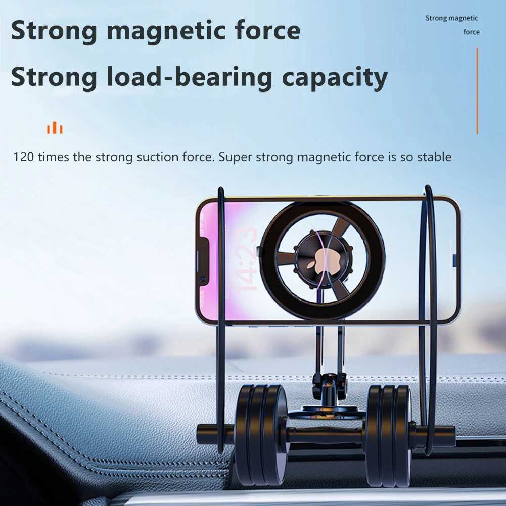 Cell Phone Mounts Holders Smartphone Stand Strong Suction Magnetic Cellphone Support Hands Free Car Navigation Stand Telescopic Foldable Automobile Parts 240322