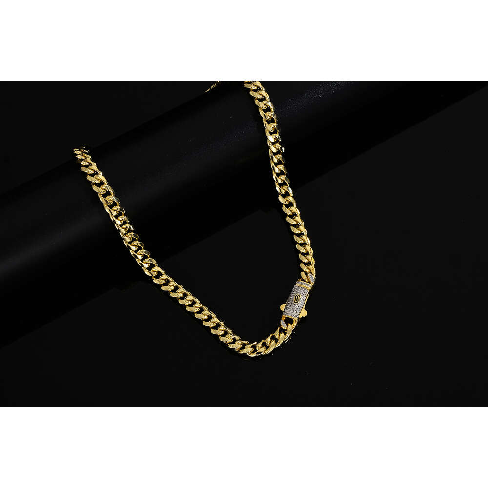 Aangepaste mannen hiphop Cubaanse ketting vrouwen basic punk roestvrijstalen kinketting goud vintage