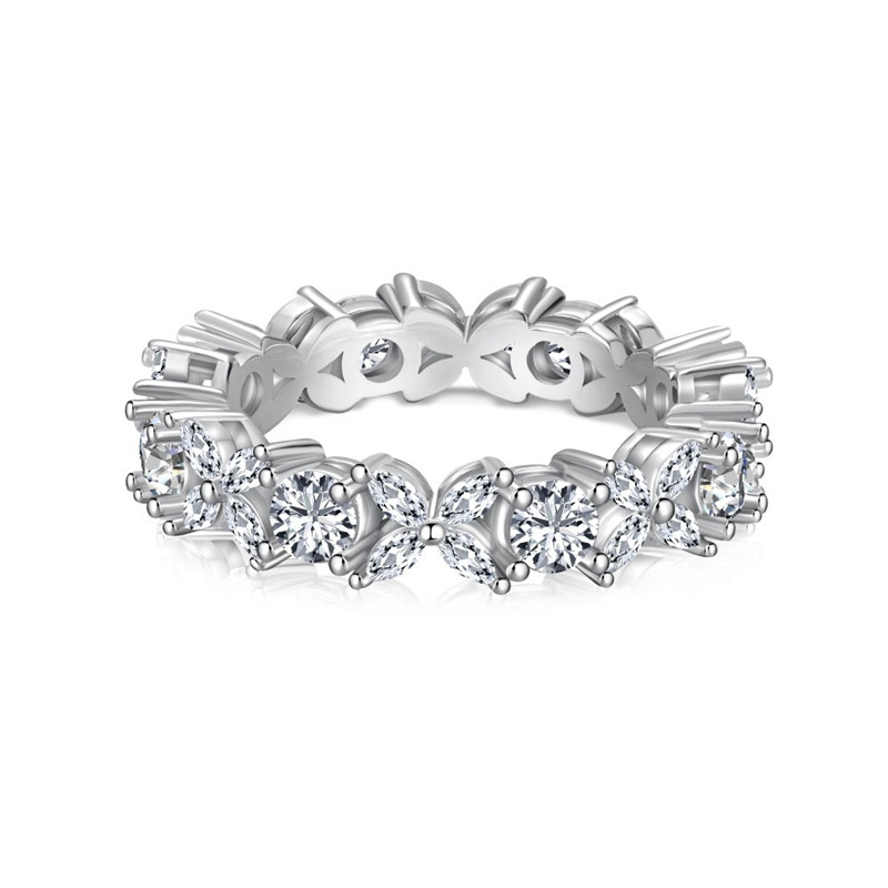 Bagues en argent sterling 925 avec diamants pour femme, fête de mariage, zircone blanche 5A, bague de fiançailles, bijoux de luxe, rencontres, tenue quotidienne, boîte cadeau pour ami, taille 6-9