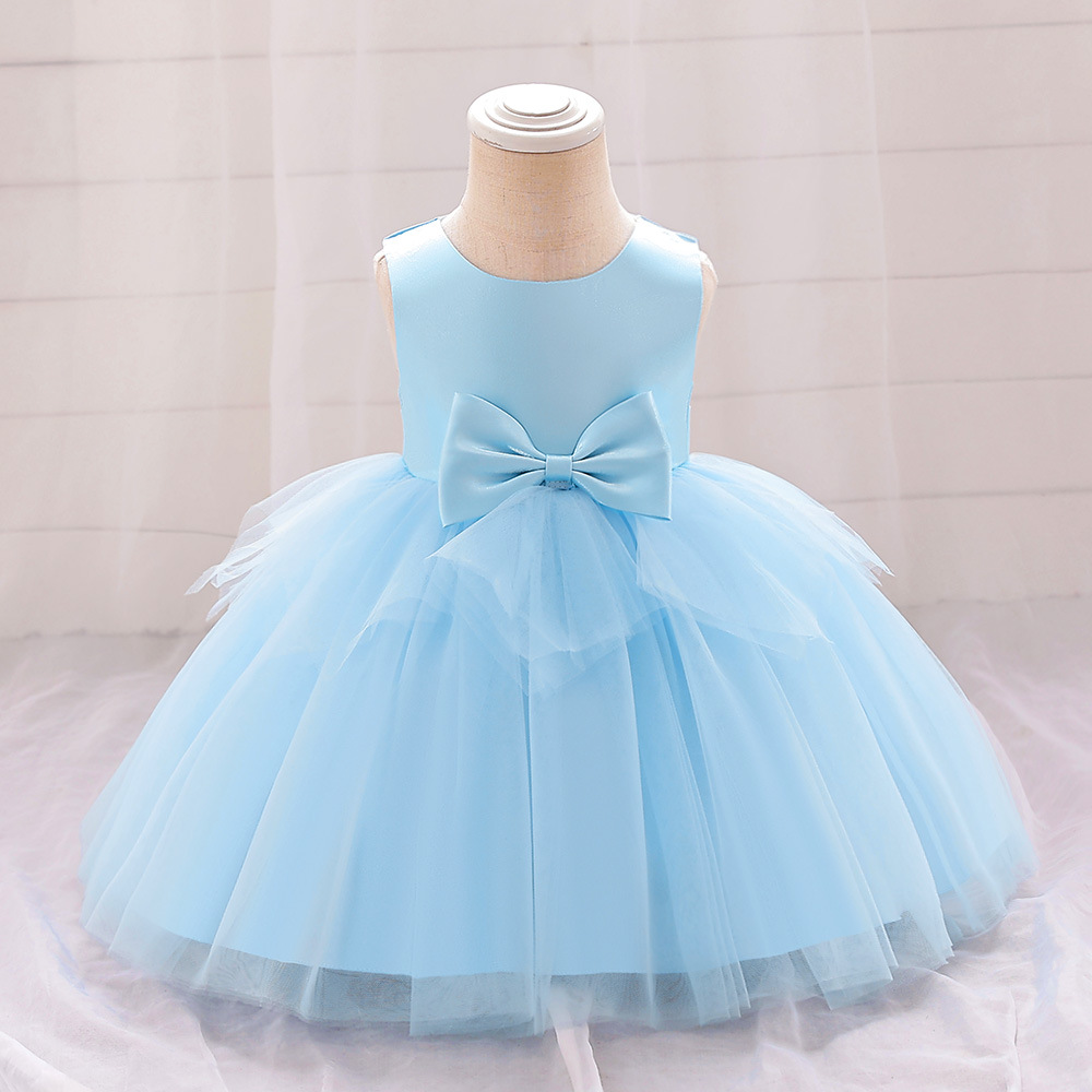 Sweet Pink Blue Green Wine Jewel Flower Girl Dresses Girl's Birthday Dresses Girls Party Skirt Girl Everyday dress Kids' Party Wear SZ 2-4 D322129