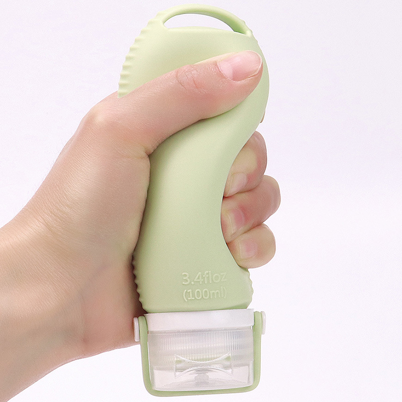 2-in-1 siliconen hervulbare lege shampoofles Vloeibare handzeep Lotioncontainerdispenser Baddoucheborstel Haarhoofdhuidstimulator Scrubber Peeling Reizen HW0213