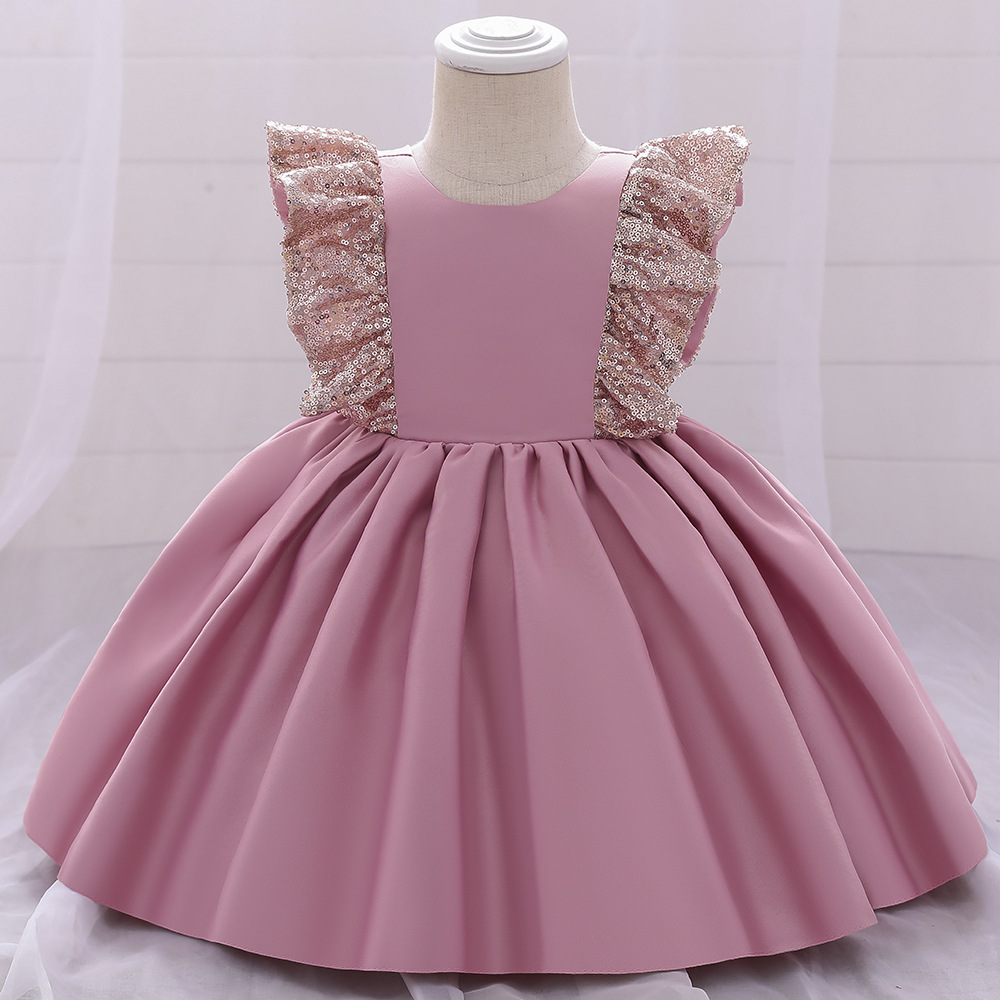 Doce Vinho Céu Azul Rosa Jóia Vestidos de concurso para meninas Vestidos de flores para meninas Vestidos de aniversário/festa para meninas Saias do dia a dia para crianças SZ 2-10 D323161