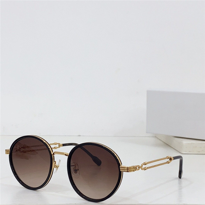 Neue Modedesign-Sonnenbrille 40028U mit rundem Rahmen, Metallseilbügeln, Eleganz und beliebter UV400-Schutzbrille für den Außenbereich