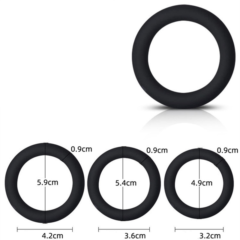 3 크기 실리콘 수탉 반지 남성 지연 사정 성기 지속되는 발기 음낭 고환 남성용 성인 게임 섹스 토이