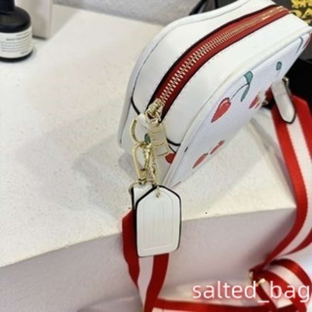 Designer -Print Camera Bag Cherry Shoulder Bags For Women Brown Purse Chain CrossBody Leather Handbags Wallet