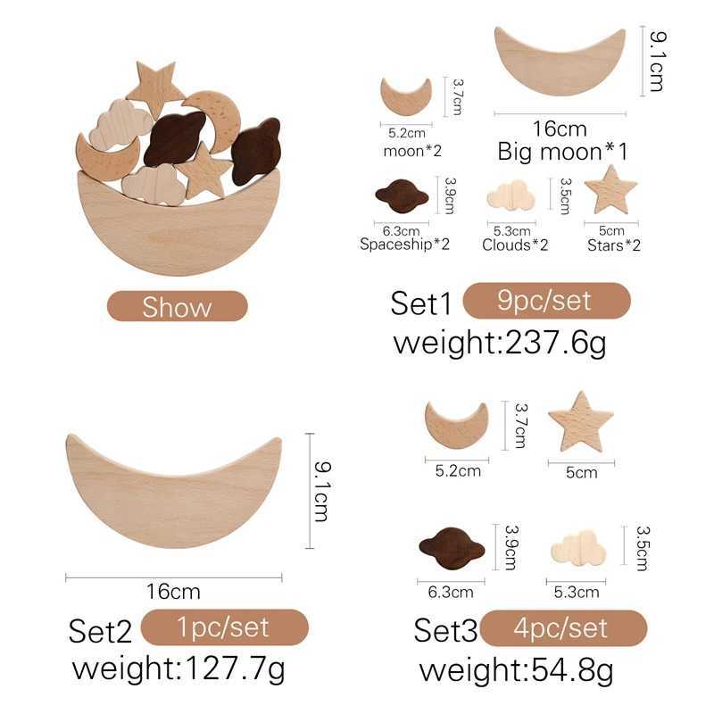 Ordinamento di giocattoli impilabili e incastrabili Realizziamo un set da 9 pezzi il bambino Giove Luna con puzzle Montessori bambini impilati blocchi da costruzione giocattolo regalo denti appena nati 24323