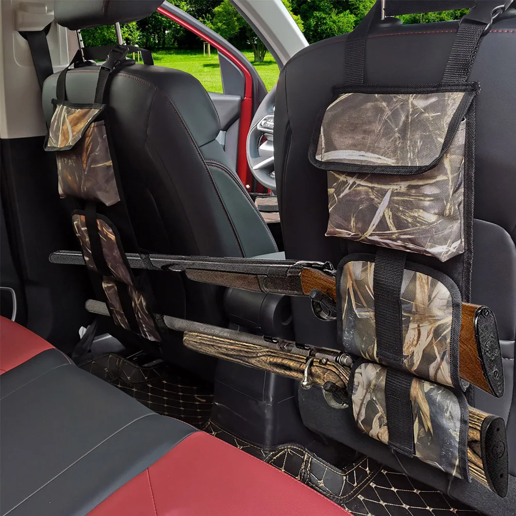 Väskor 2st bilbaksäte Gun Sling Rack Holder Portable Rifle Hanging Belt Holder For Cars Trucks Hunting Organizer Storage Bag Camo