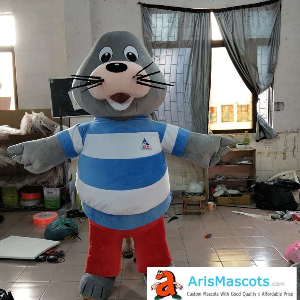 Костюмы талисмана Arismascots.com 2-метровый костюм морского льва для взрослых, океанских животных, надувное нарядное платье, бренды, маркетинг, талисманы на заказ