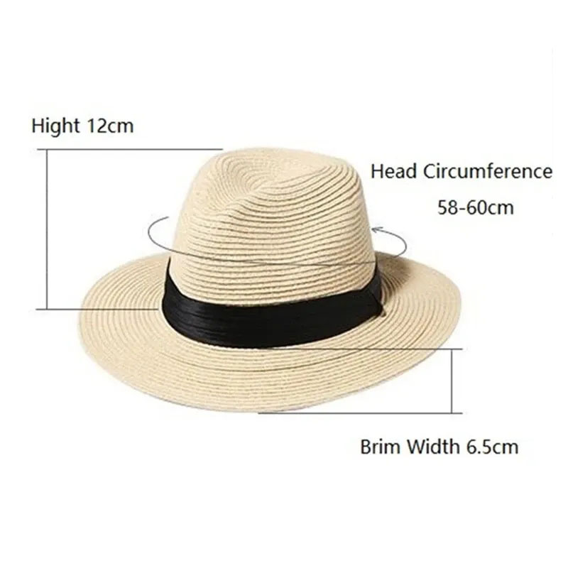 Berets -Summer Usisex Ribbon Sun Hat عطلات عطلات Panama Topper Straw Women Beach Jazz Men Hats قابلة للطي قابلة للطي