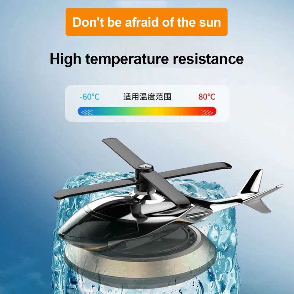 CAR AIR FRESS SOLAR PROWED Helicopter Air Cleaning New Car Dashboard Air Freshener Creative Solar Powered Aircraft Diffuser Eloy Aircraft Fragrance 24323
