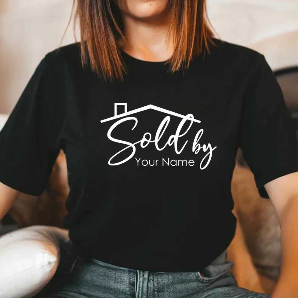 Women's T-Shirt Customized real estate agent T-shirts sold by real estate agents Real estate agent T-shirts Womens T-shirts Short sleeved casual T-shirts 240322