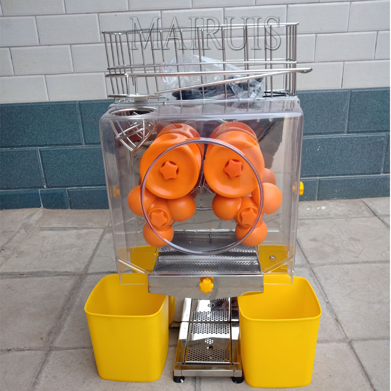 Commercial Automatic 220V 110V Tabletop Orange Juicer Squeezing Machine 120W Efficient