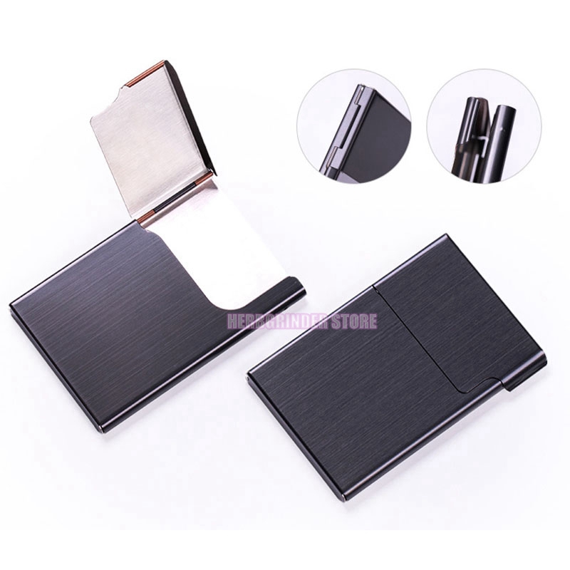 COOL Colorful Metal Alloy Cigarette Cases Dry Herb Tobacco Holder Stash Case Storage Box Portable Innovative Open Style Smoking Container