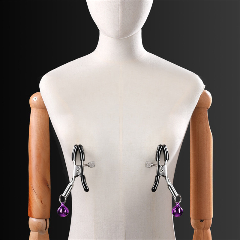 Pinces à tétons en métal, Stimulation du sein, Clips de Clitoris et de Labium avec petites cloches, Bondage, contraintes d'esclave, jeux pour adultes, jouets sexuels pour femmes, hommes, Couples gays, flirt