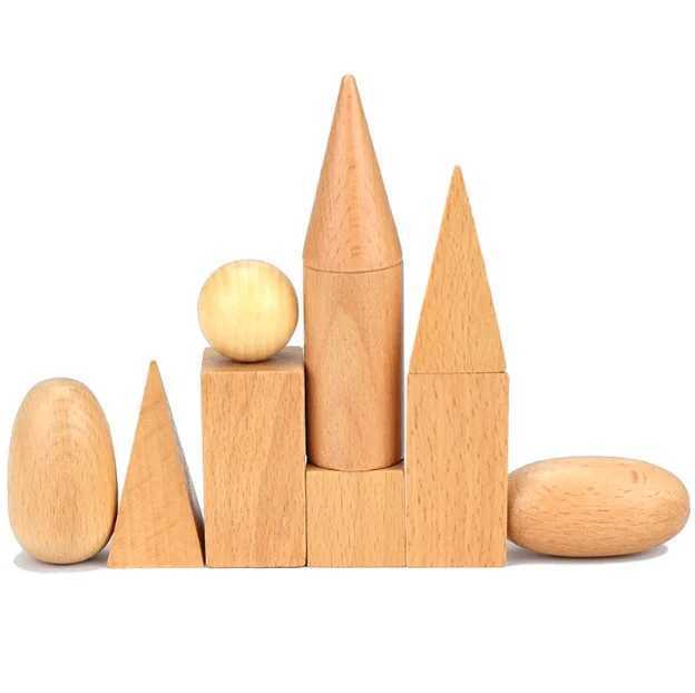 Sortera häckning stapling leksaker träblock geometrisk form kognitiv leksak 3d montessori lärande och utbildning spel matematik 24323