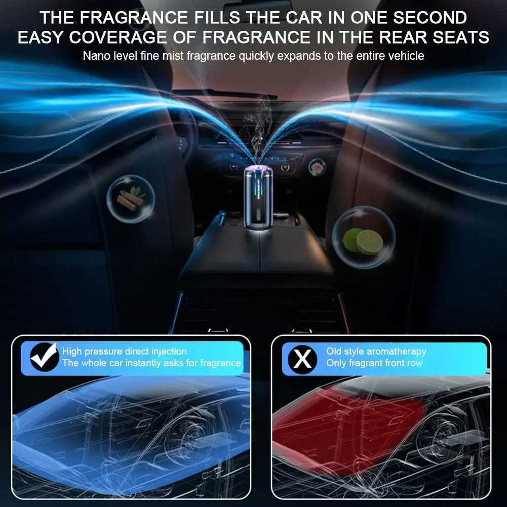 Car Air Freshener Car air freshening aromatherapy with LED Armite light and star light Home aromatherapy diffuses car perfume 24323