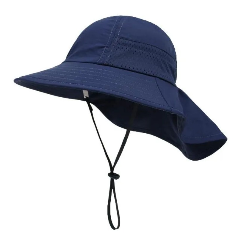 Baby Sun Hat Toddler Girls Fisherman Hats UV Ochrona Ochrona plażowa szerokie grzbietowe klapka na szyję czapki rybackie dla dziewcząt chłopcy siatka oddychająca czapki 6 kolorów