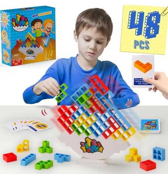 Sorting Nesting Stacking toys Childrens balance game rocking and stacking high Russian building block tabletop enhancing focus on childrens birthday gifts 24323