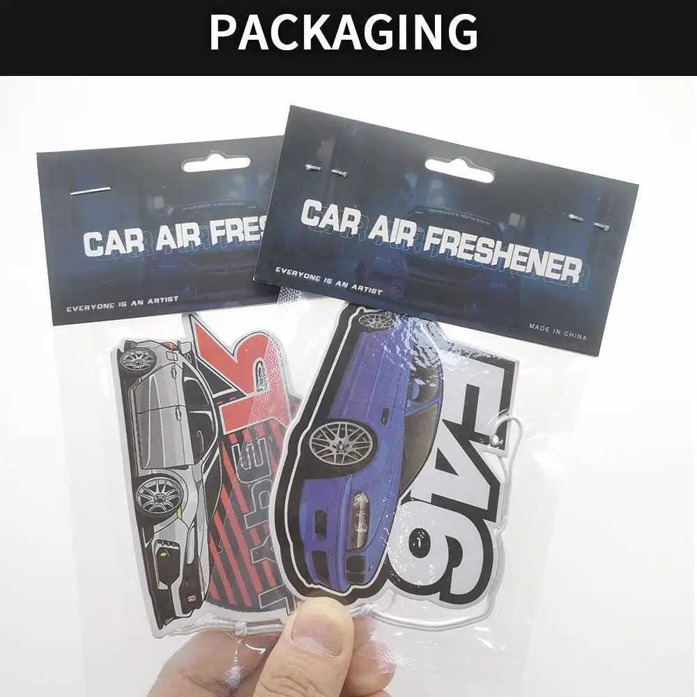 Car Air Freshener The latest rearview mirror air freshener hanging perfume pendant solid paper used for Mitsubishi EVO Evolution interior accessories 24323