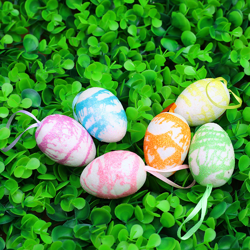 Décorations d'œufs de pâques suspendues, ornements colorés pour panier de pâques, décor d'arbre, fournitures de cadeaux de fête pour la maison