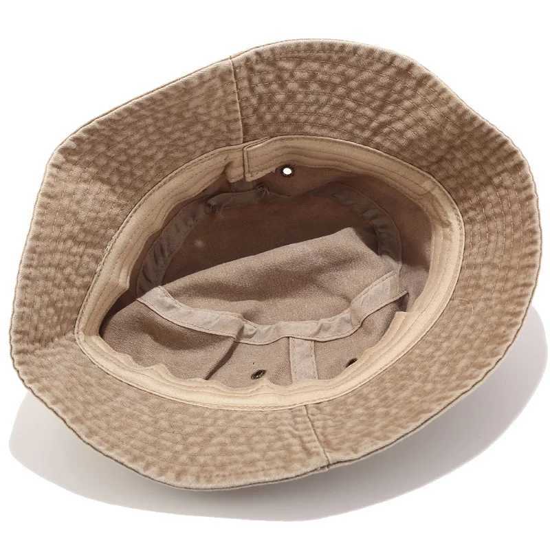 Wide Brim Hats Bucket Fashionable casual sun bucket hat summer womens wide foldable UV resistant flat fisherman Panama Gorro Pescador buckets 24323